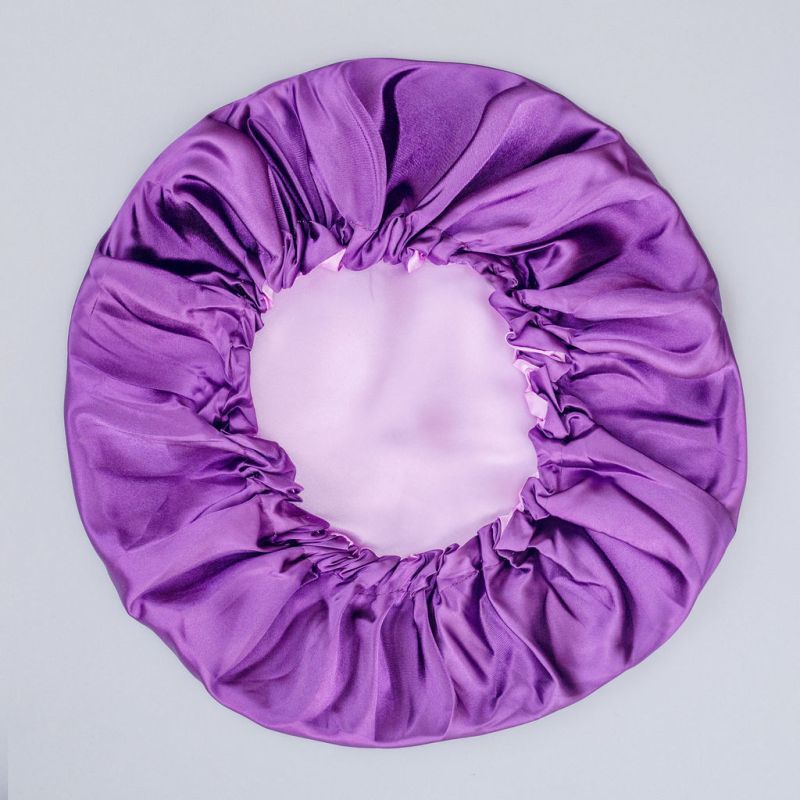 Premium Satin Bonnet - Purple/Lilac