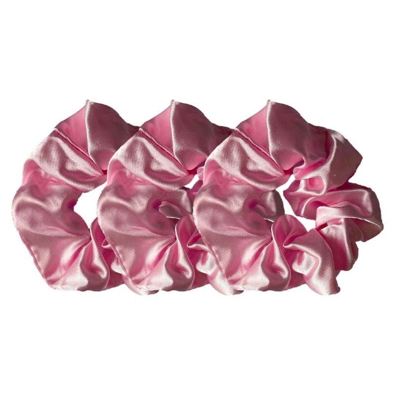 Large Satin Scrunchies - Pink