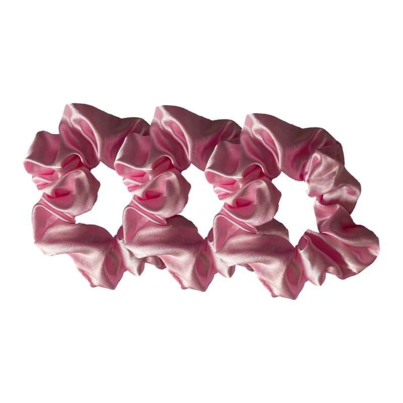 Medium Satin Scrunchies - Pink