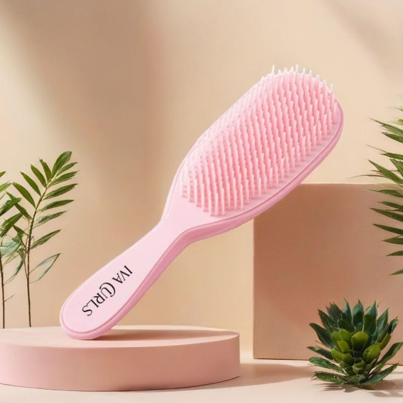Iva Curls - Detangler Brush Pink