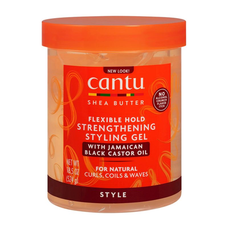 Cantu Flexible Hold Strengthening Styling Gel with Jamaican Black Castor Oil 18.5 oz